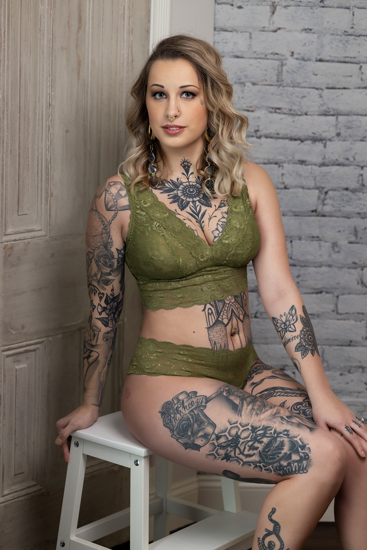 Eleanor, tattoo artist and owner of Golden Laurel in Mt. Holly, worked with boudoir photographer Shannon Hemauer located near Hershey PA.