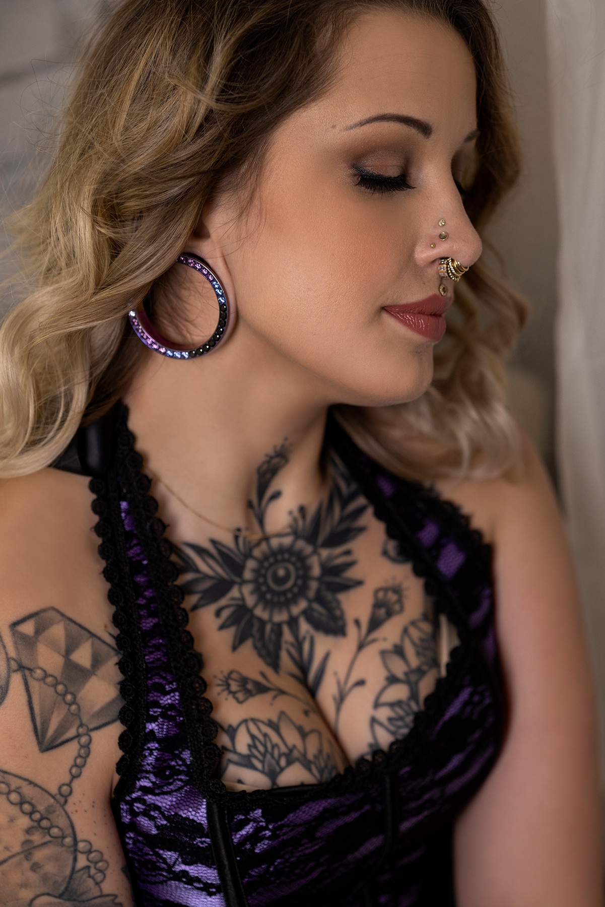 Eleanor, professional piercer and owner of Golden Laurel in Mt. Holly, worked with boudoir photographer Shannon Hemauer located near Harrisburg PA.